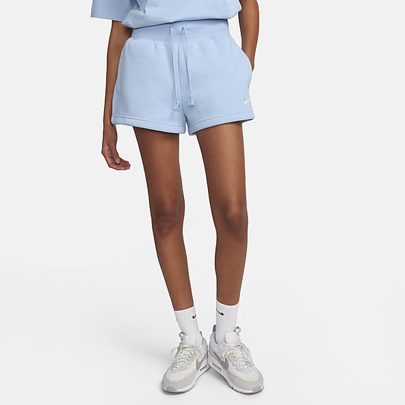 Nike blue fleece shorts clearance